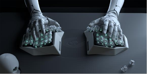 무선 스테레오 분할 인체 공학적 키보드 AM HATSU