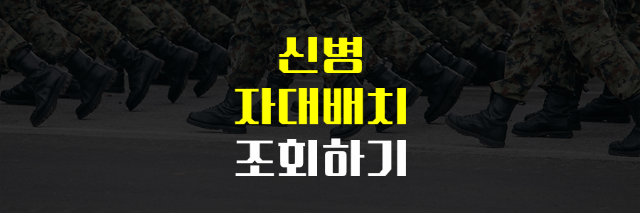 신병 부대배치 조회