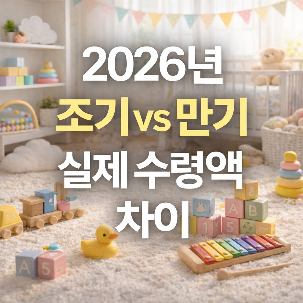 2026년 육아휴직 급여 차이 계산｜조기복직 vs 만기복직 실제 수령액 비교