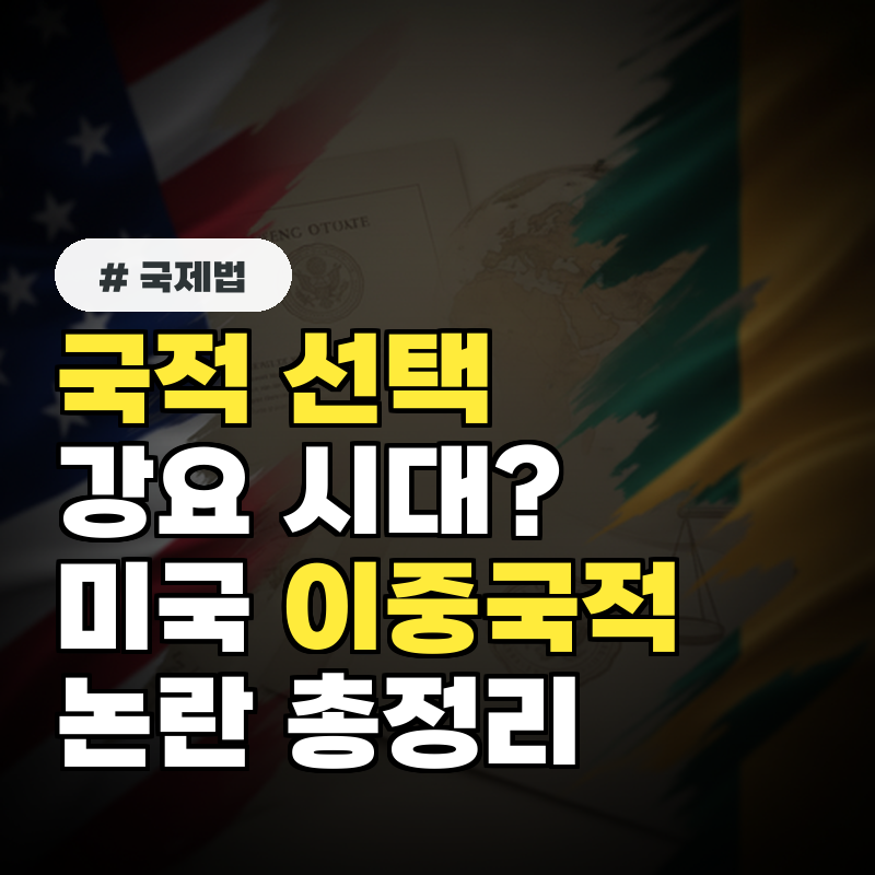 국적 선택 강요 시대 미국 이중국적 논란 총정리