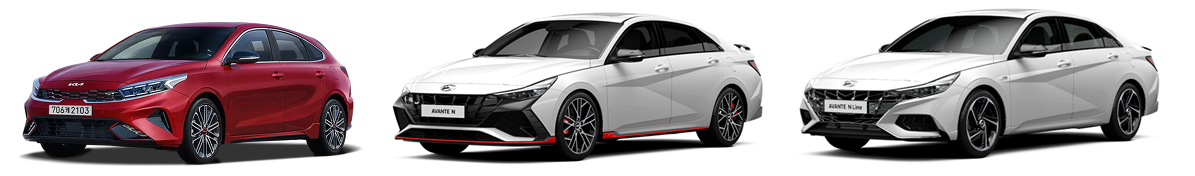 K3 GT, 아반떼 N, 아반떼 N 라인