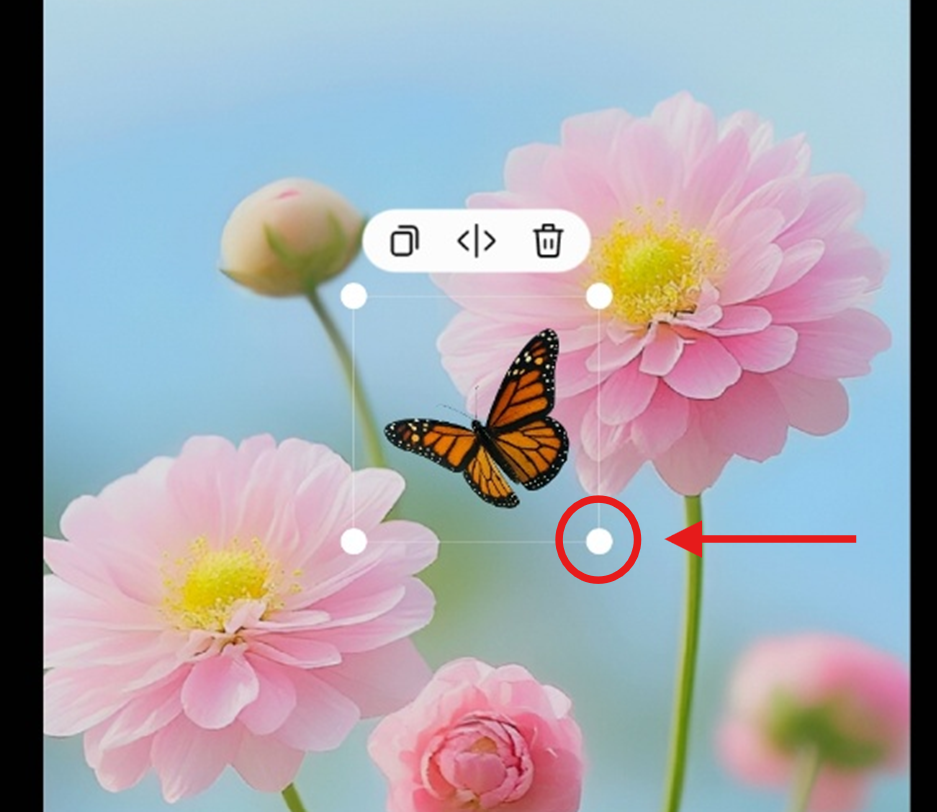 방법 9: 스티커 크기와 위치 조절하기