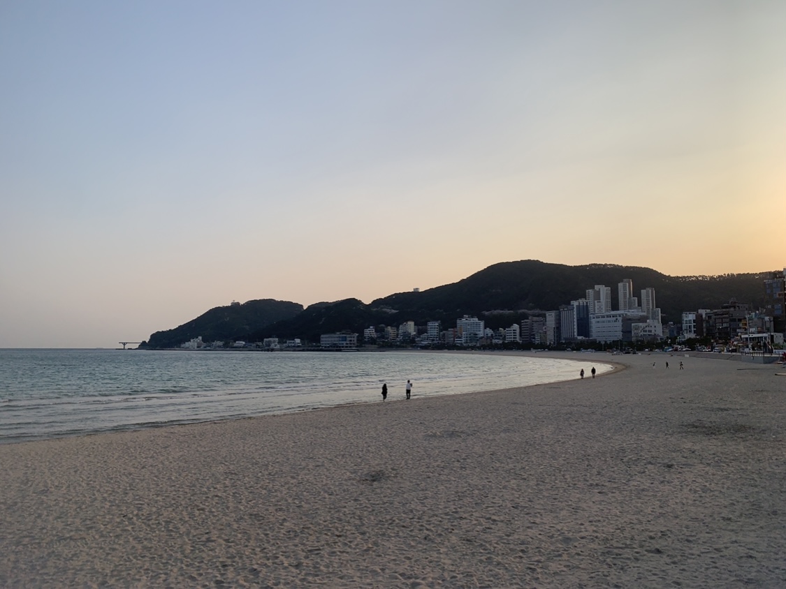 송정해수욕장 노을