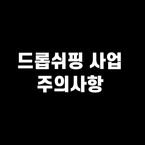 드롭쉬핑 사업을 시작하기 전에 알아야 할 주의사항