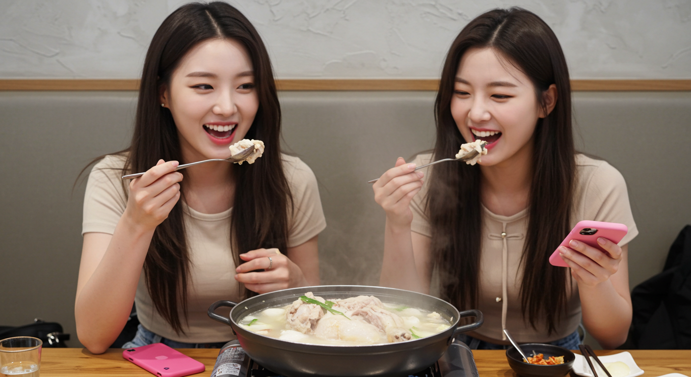 삼계탕 먹는 여자들