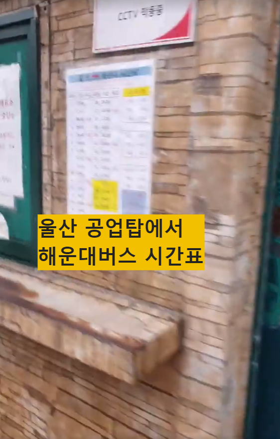 울산에서 부산해운대 버스 시간표