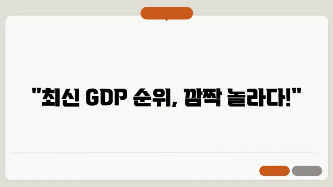 gdp 순위