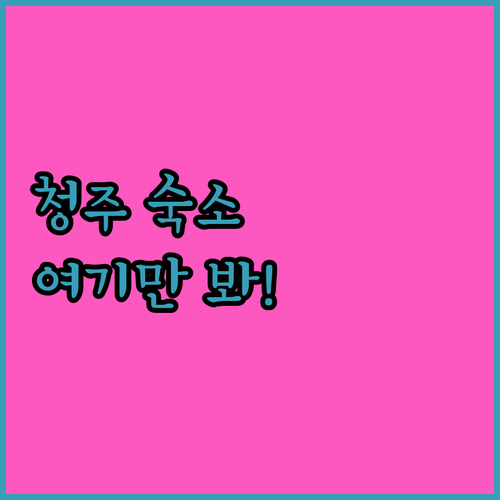 청주 호텔 실제 투숙객 후기로 알아보..