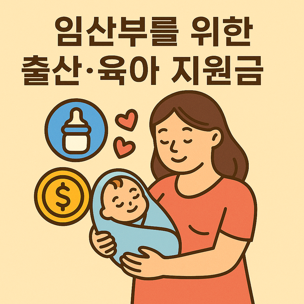임산부를 위한 출산·육아 지원금 포스터 이미지