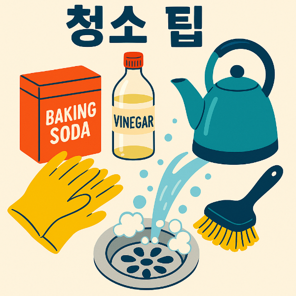 싱크대 배수구 악취 제거 방법