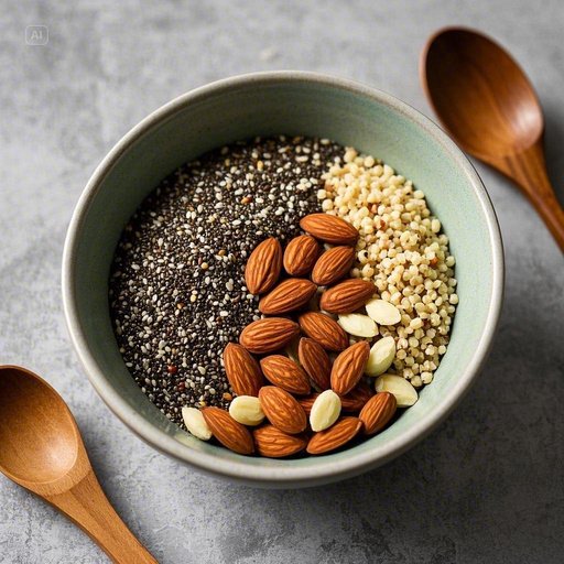 건강한 단백질 식품: 치아씨드, 아몬드, 퀴노아 활용법
