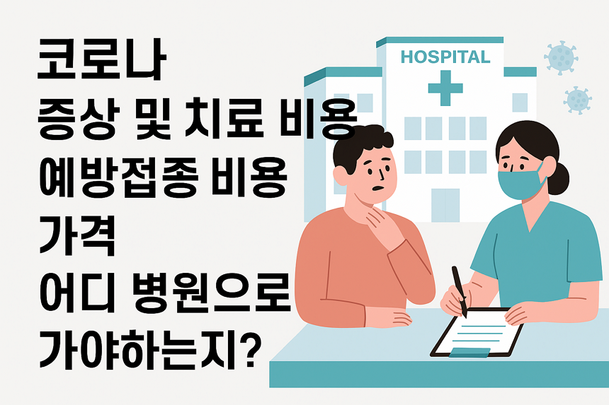 코로나 증상, 검사 및 치료 비용, 예방접종 비용, 가격, 어떤 병원으로 가야하는지?