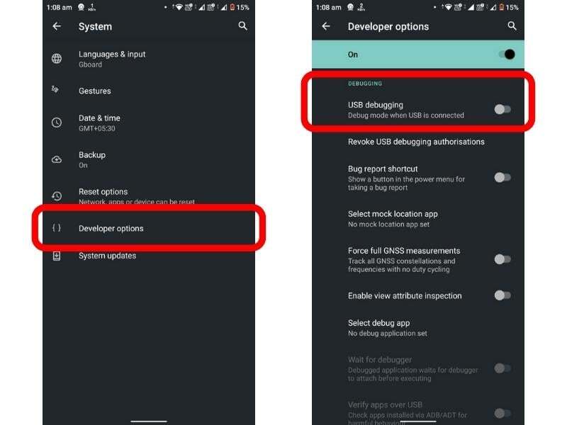 USB 케이블로 Iriun 웹캠 프로그램 연동