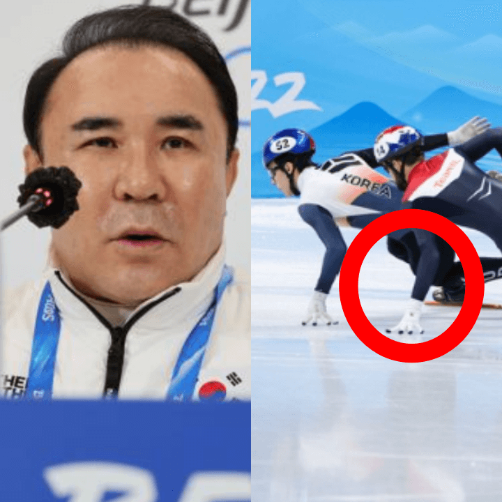 쇼트트랙-경기장면-윤홍근-선수단장-인터뷰-모습