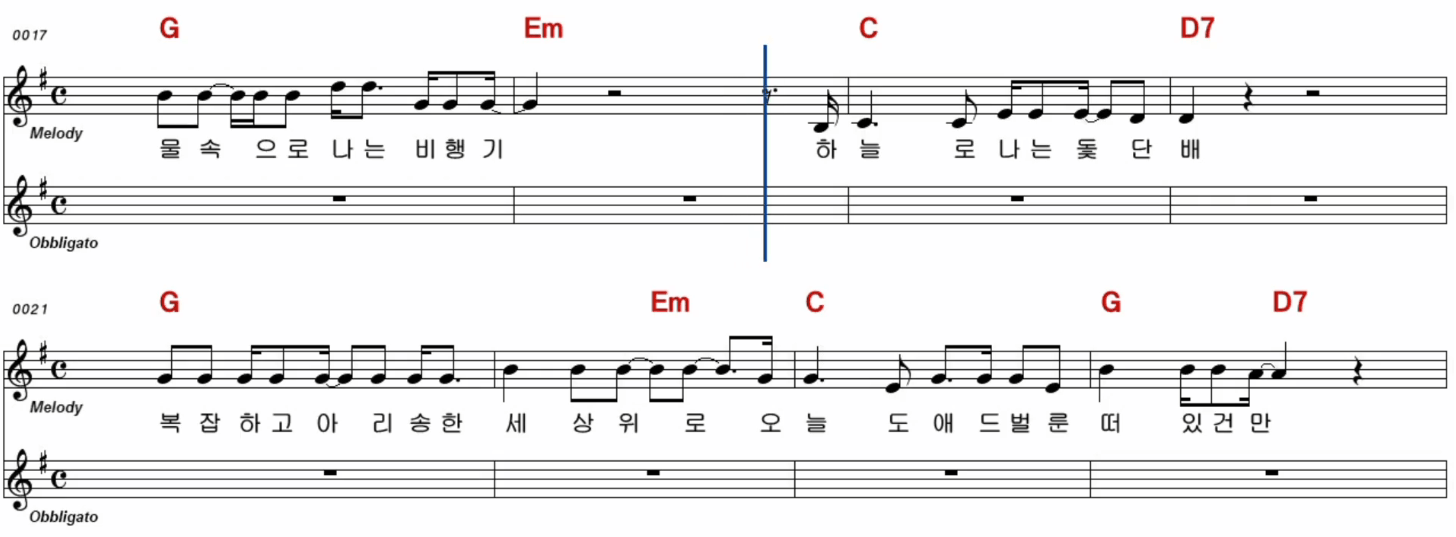 김광석(양병집) 두 바퀴로 가는 자동차 악보