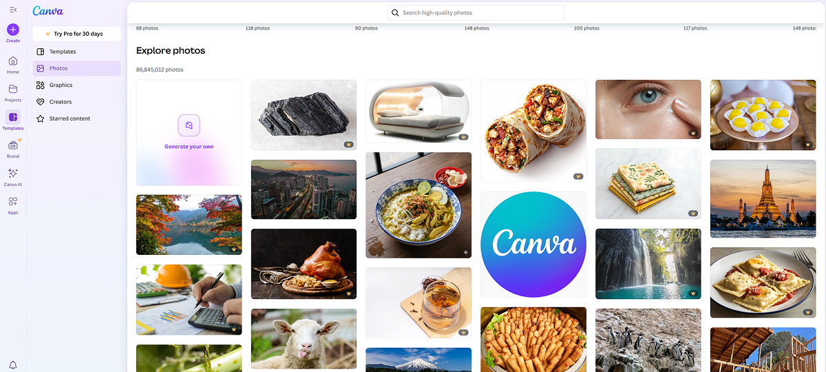 Top 10 Free Image Sites - 5) Canva - Free Images with Built-In Editing