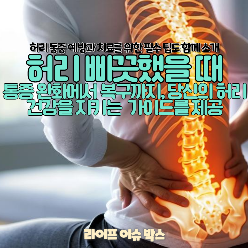 허리 삐끗했을 때 취해야 할 바른 대처법과 예방 조치