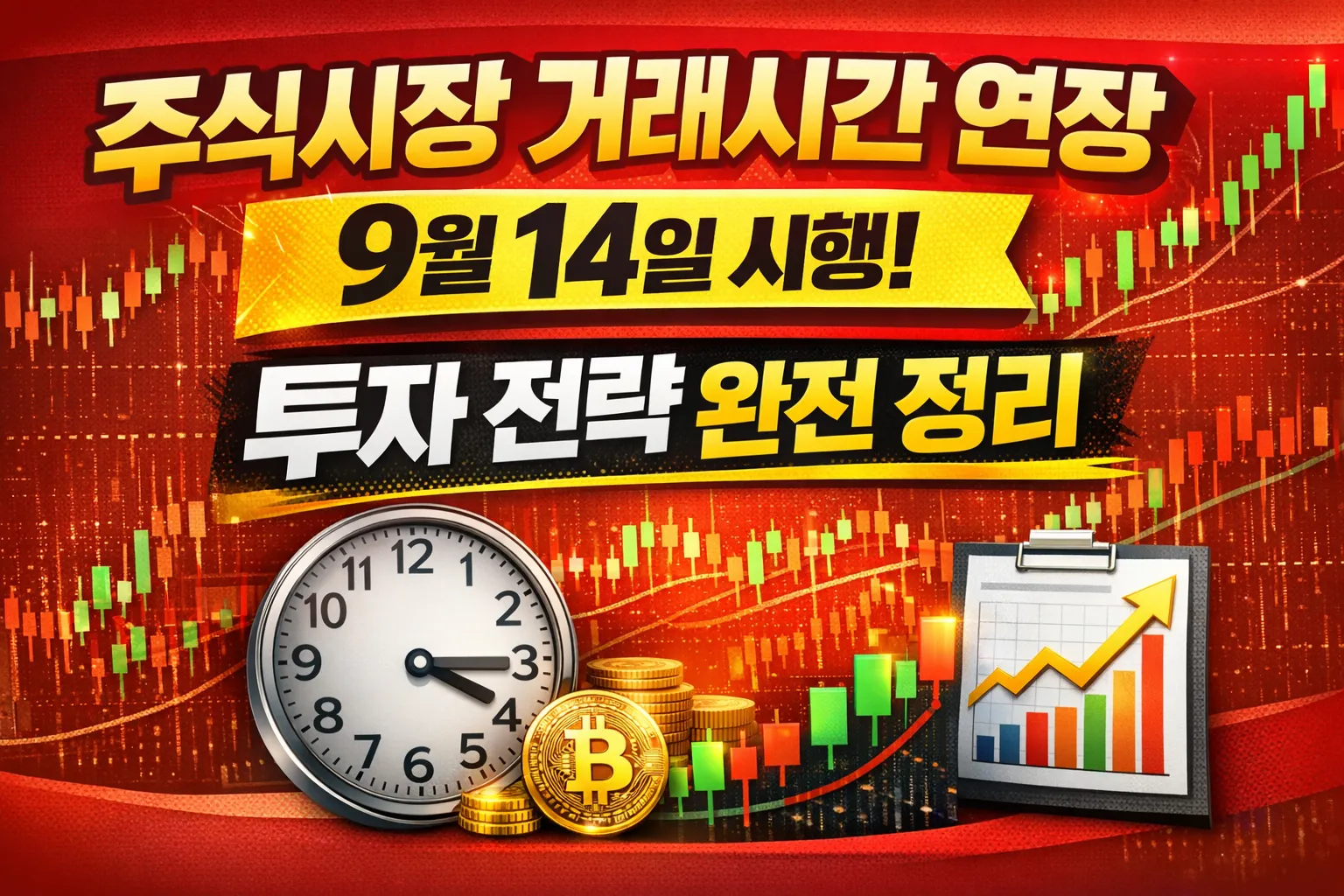 주식시장 거래시간 연장 9월14일 시행