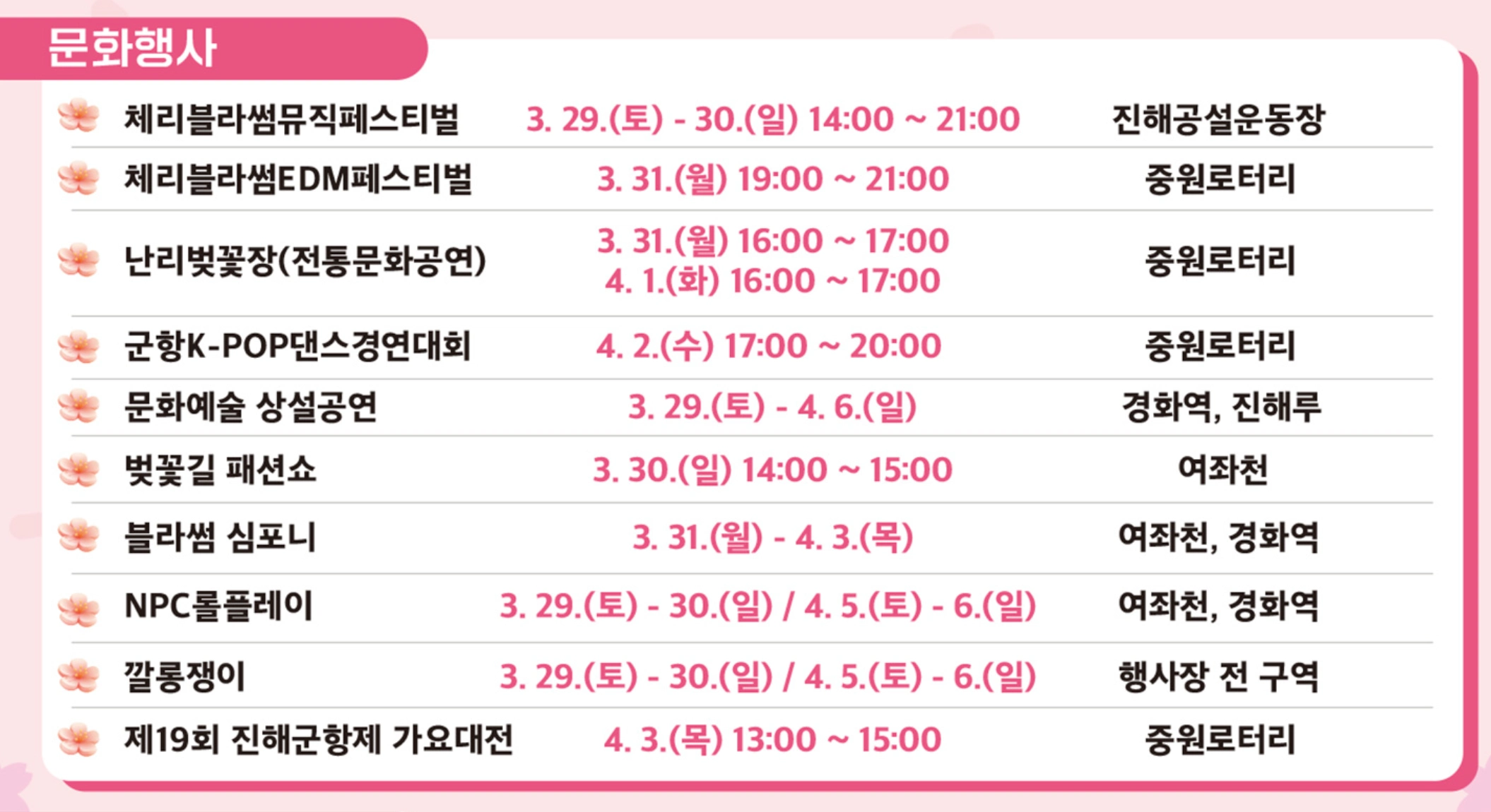 진해 군항제 가수