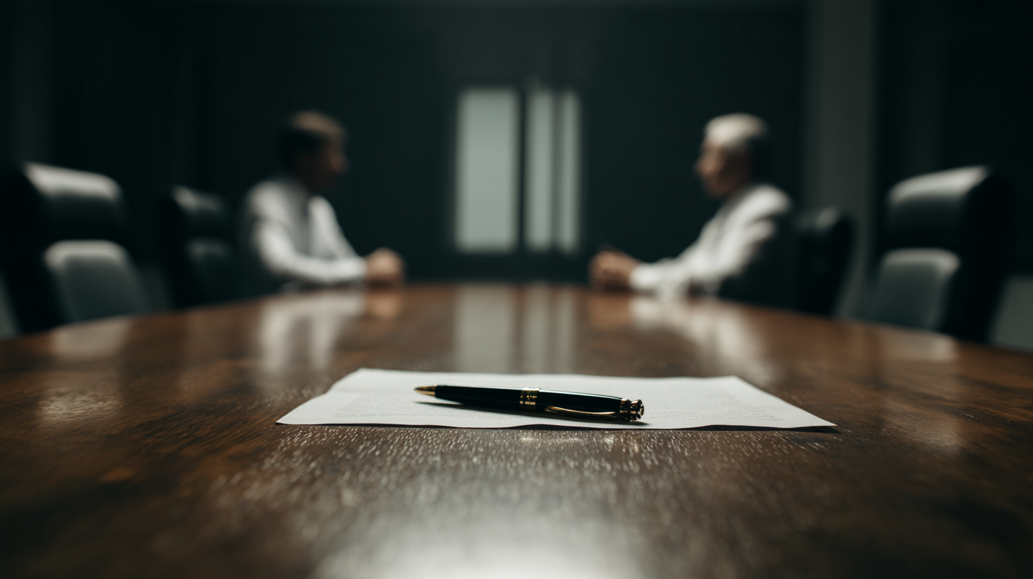 협상하는 두 사람 사진