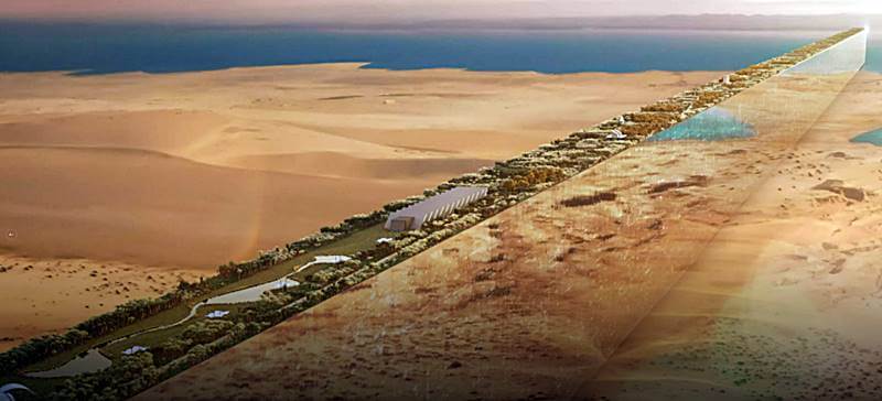 네옴시티-더-라인-조감도-모습