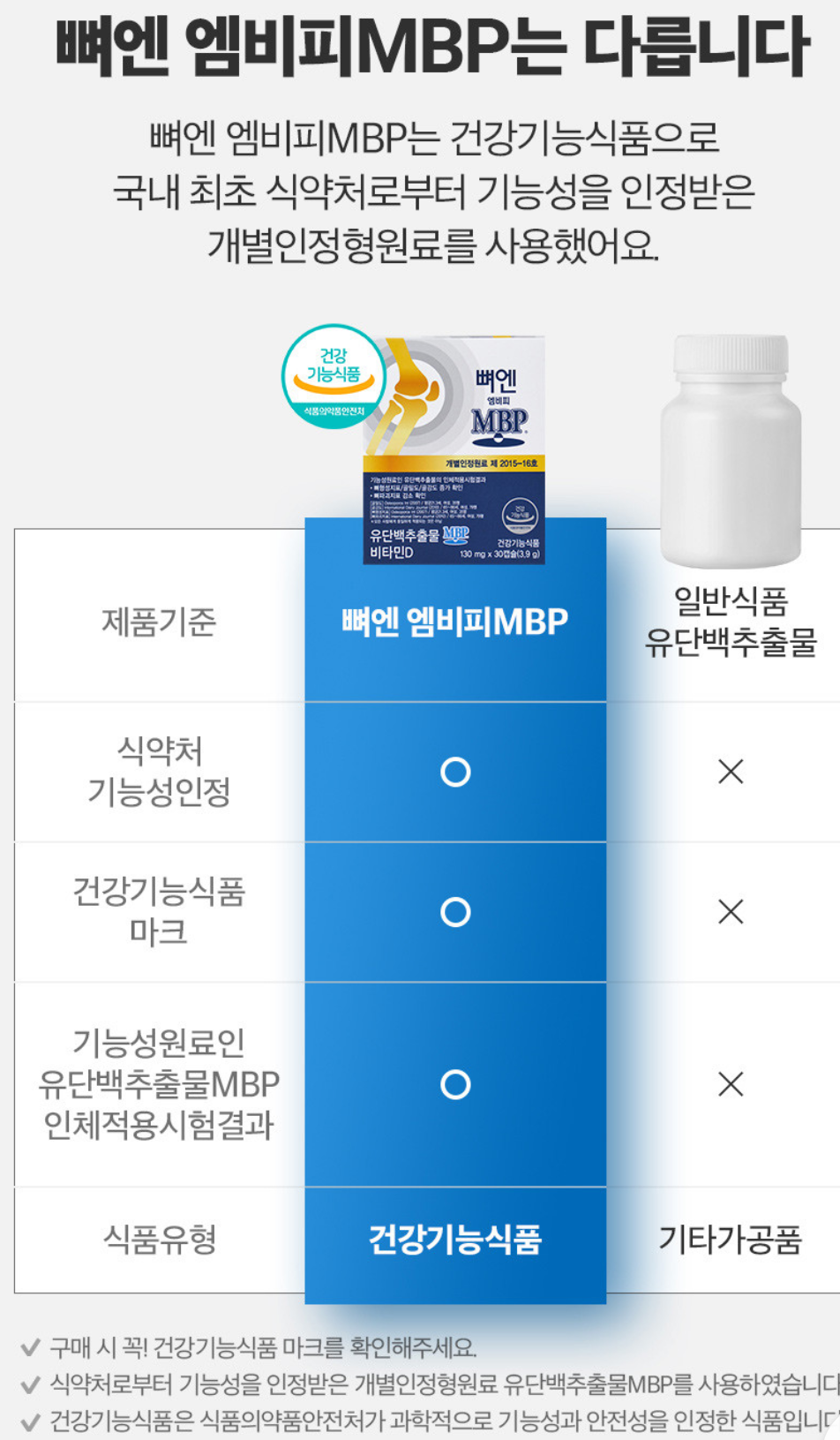 주영엔에스 뼈엔 엠비피 MBP 특징