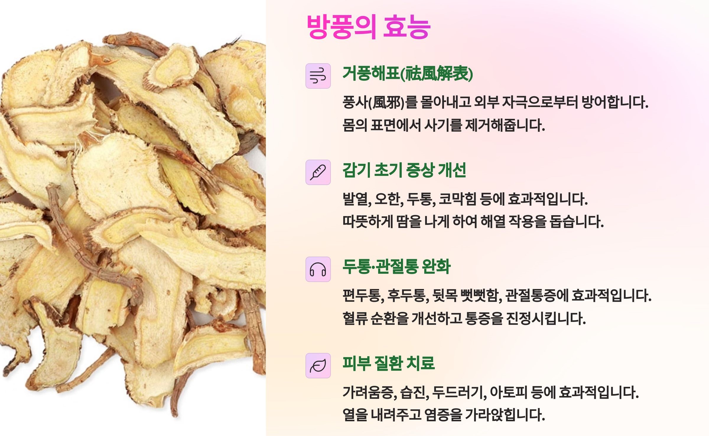 방풍의 효능