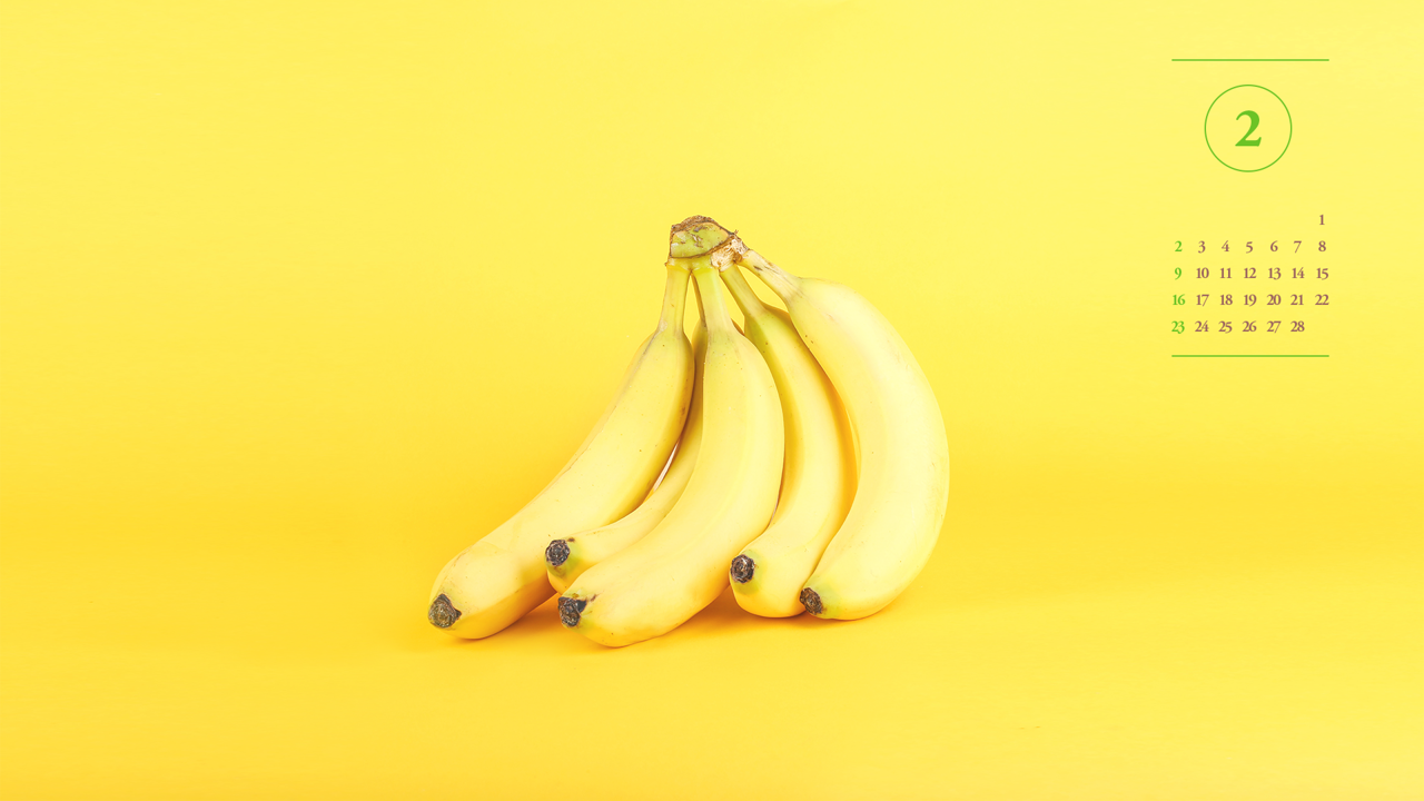 01 바나나 A - 2025년2월 노트북배경화면