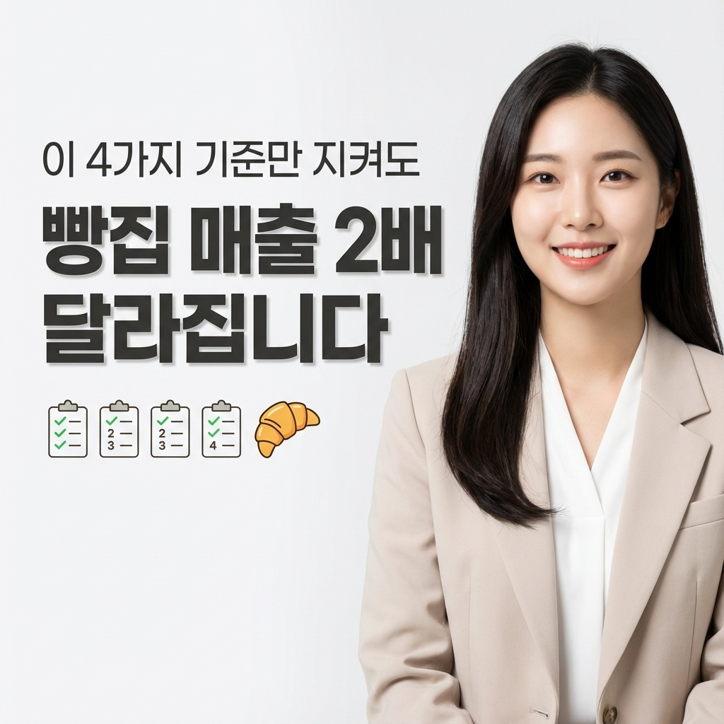 이 4가지 기준만 지켜도 빵집 매출 2배는 달라집니다