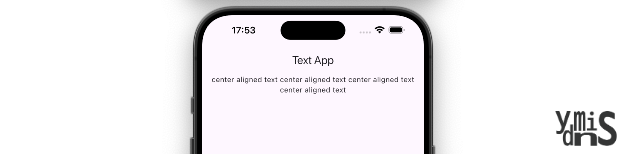 가운데 정렬된 긴 텍스트 모습이다.