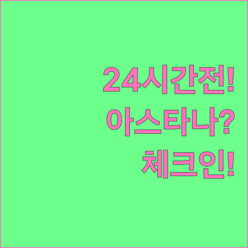 에어 아스타나 온라인 체크인 24시간..