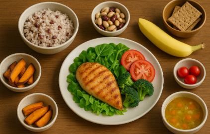 닭가슴살 식사 고구마 잡곡밥