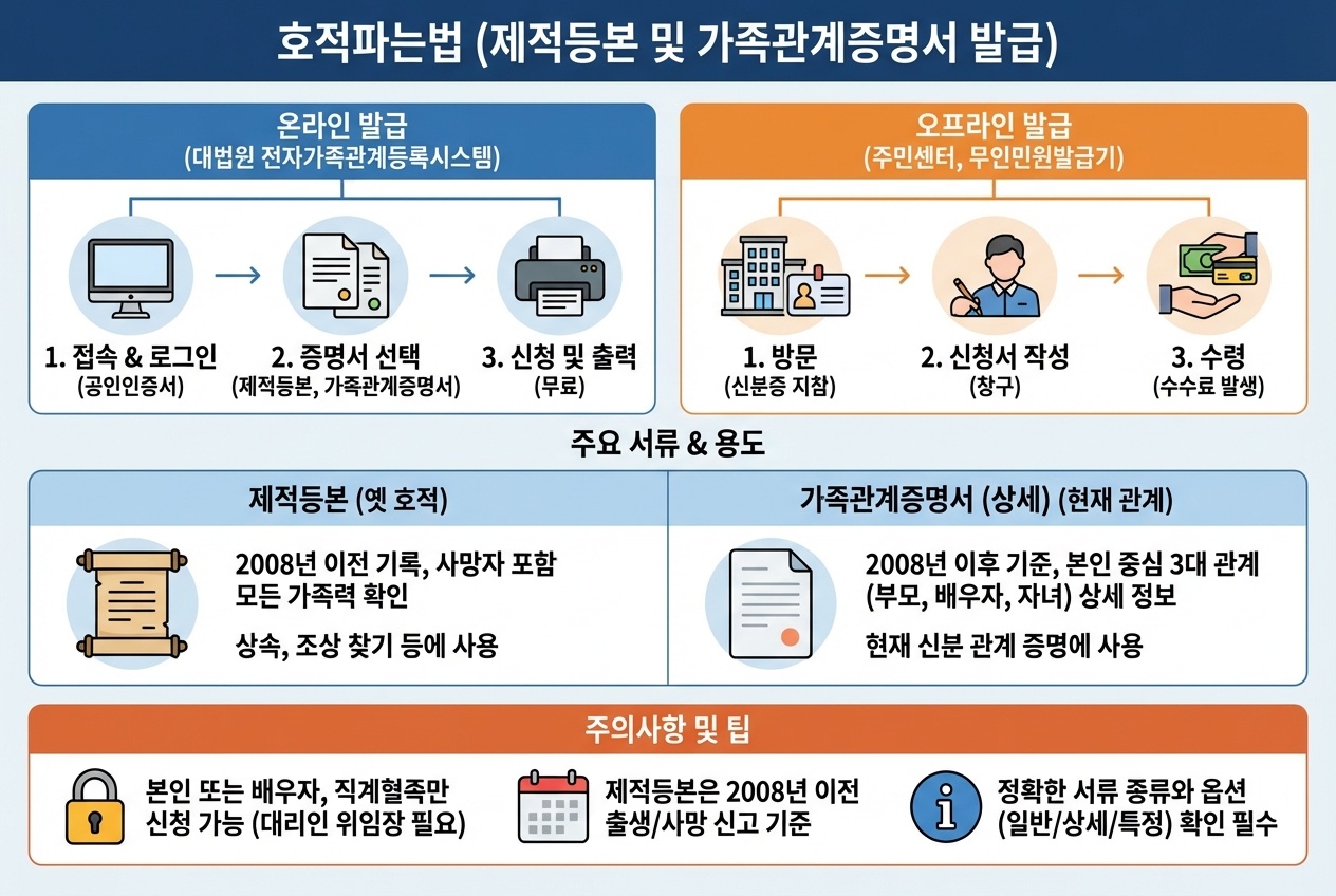 호적 파는법? 가족관계등록부 삭제가 안 되는 이유와 부양의무 포기·주소보호