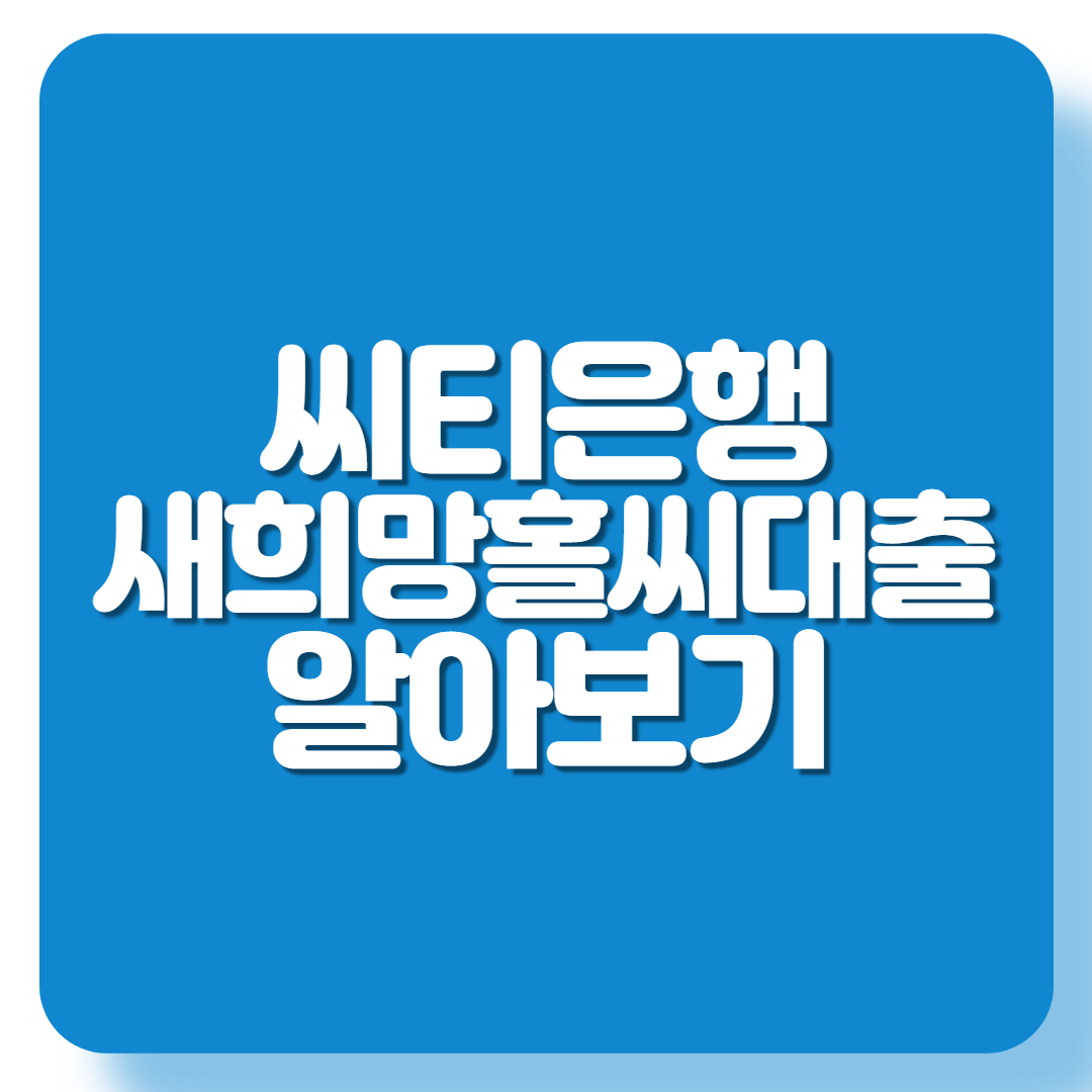 씨티은행-새희망홀씨대출