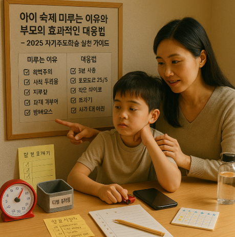 아이 숙제 미루는 이유와 부모의 효과적인 대응법 – 2025 가이드