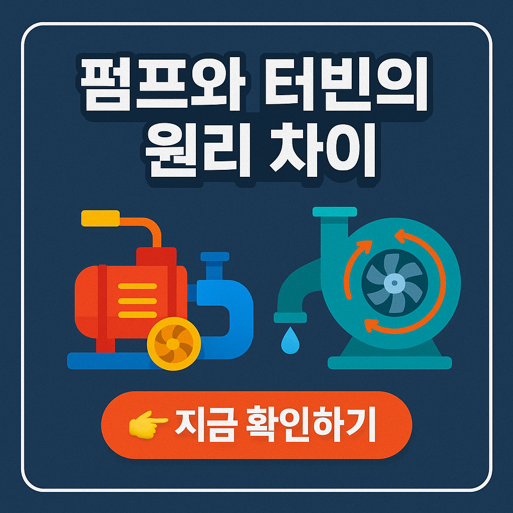 펌프와 터빈의 원리 차이, 한 번에 이해하기
펌프와 터빈 비교 썸네일