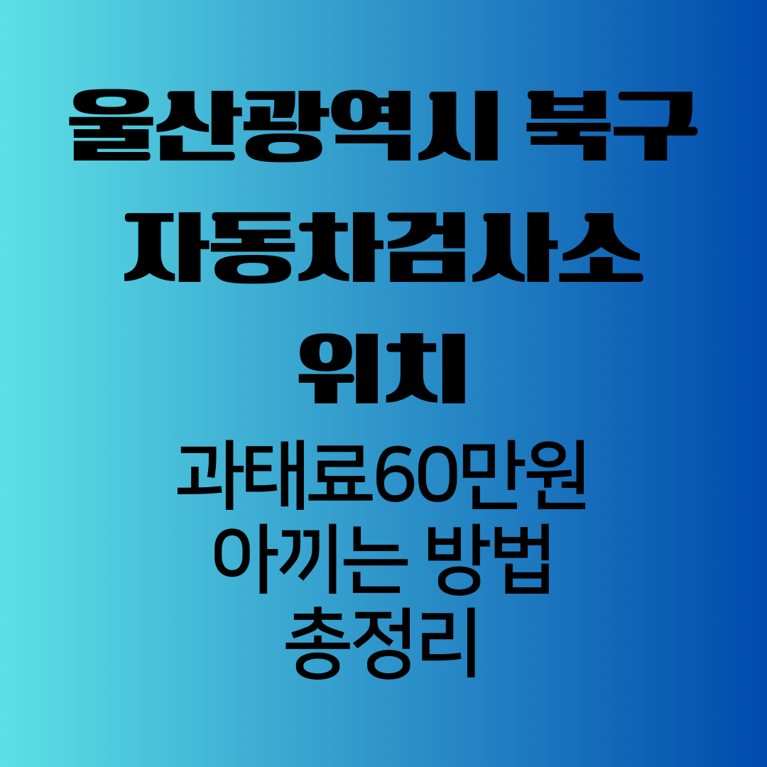 울산광역시북구자동차검사소위치