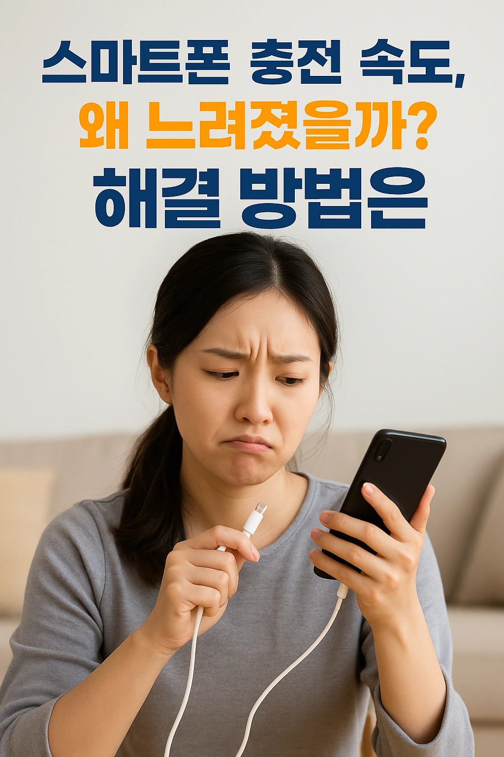 스마트폰 충전 속도, 왜 느려졌을까 해결 방법은