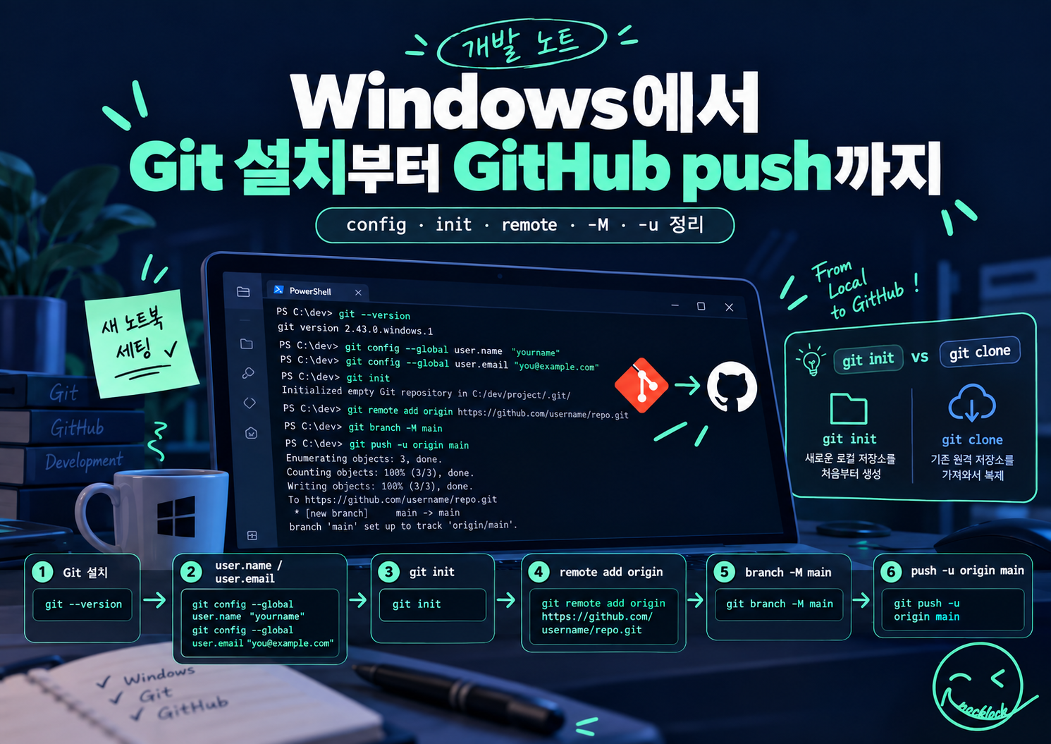 git설치에서push