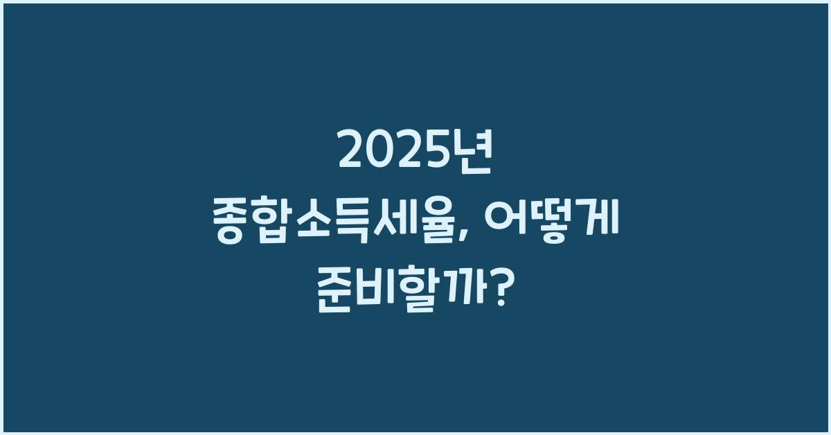 2025년 종합소득세율