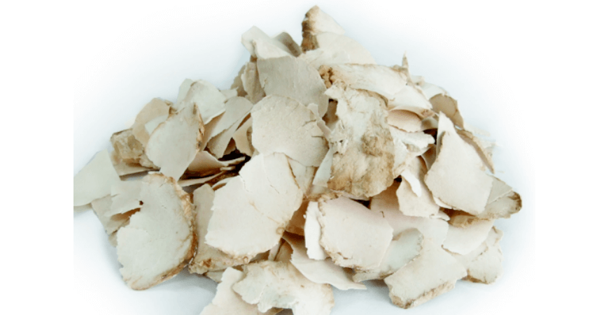 백 복령이 쌓여 있다