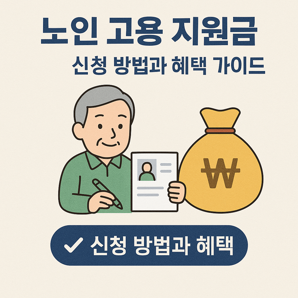 노인 고용 지원금 신청 방법과 혜택 관련 사진