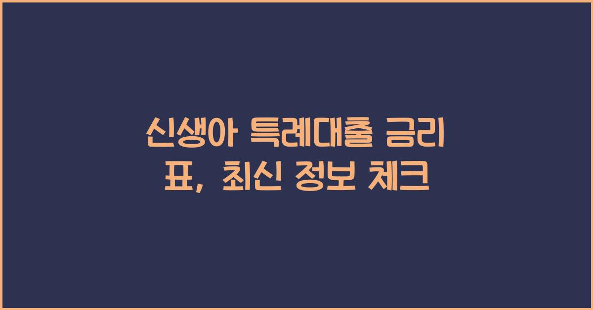 신생아 특례대출 금리 표