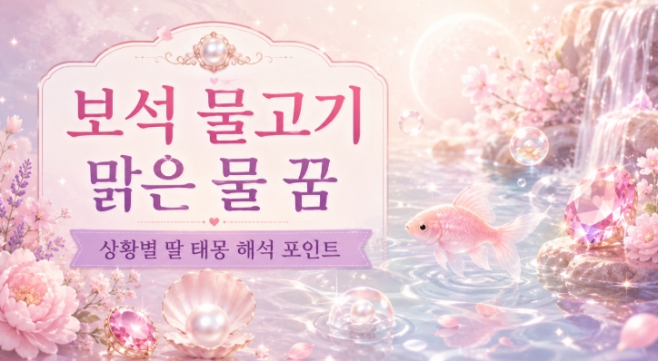 딸 태몽 임신 꿈 해몽 상황별 10가지 총정리