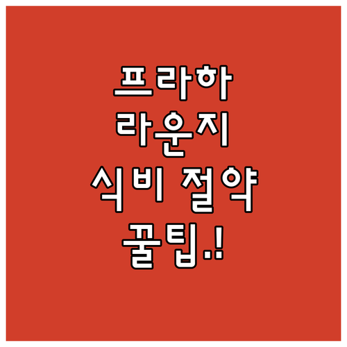 프라하 메리어트 라운지 혜택 식비 절..