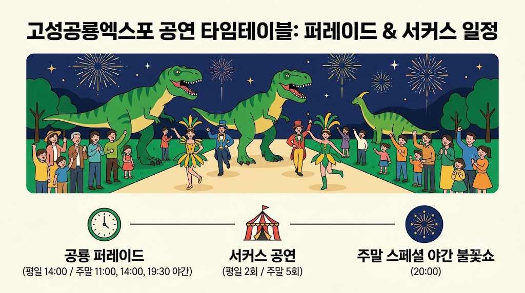 고성 공룡엑스포 공연 타임테이블