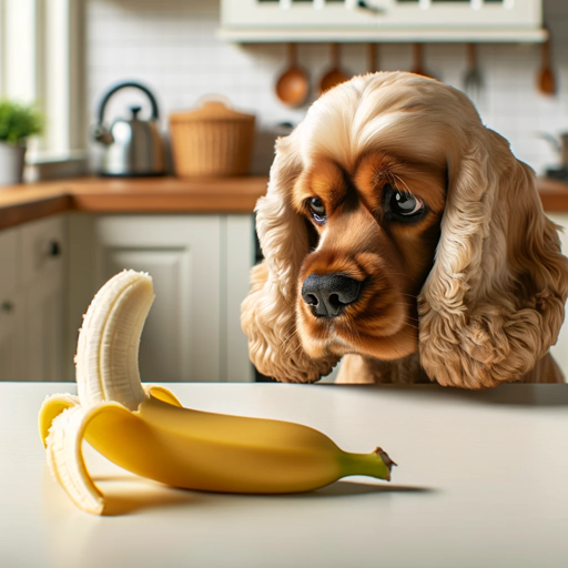 강아지와 바나나 주방