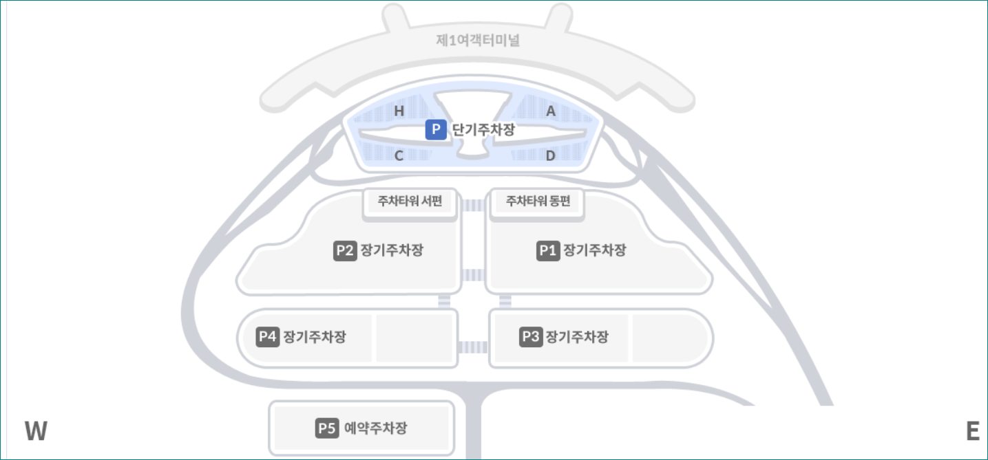 제1여객터미널 단기 주차장