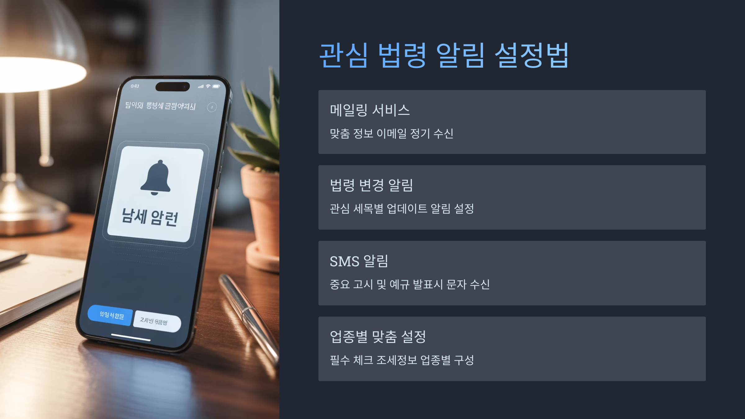 관심 법령 알림 설정법