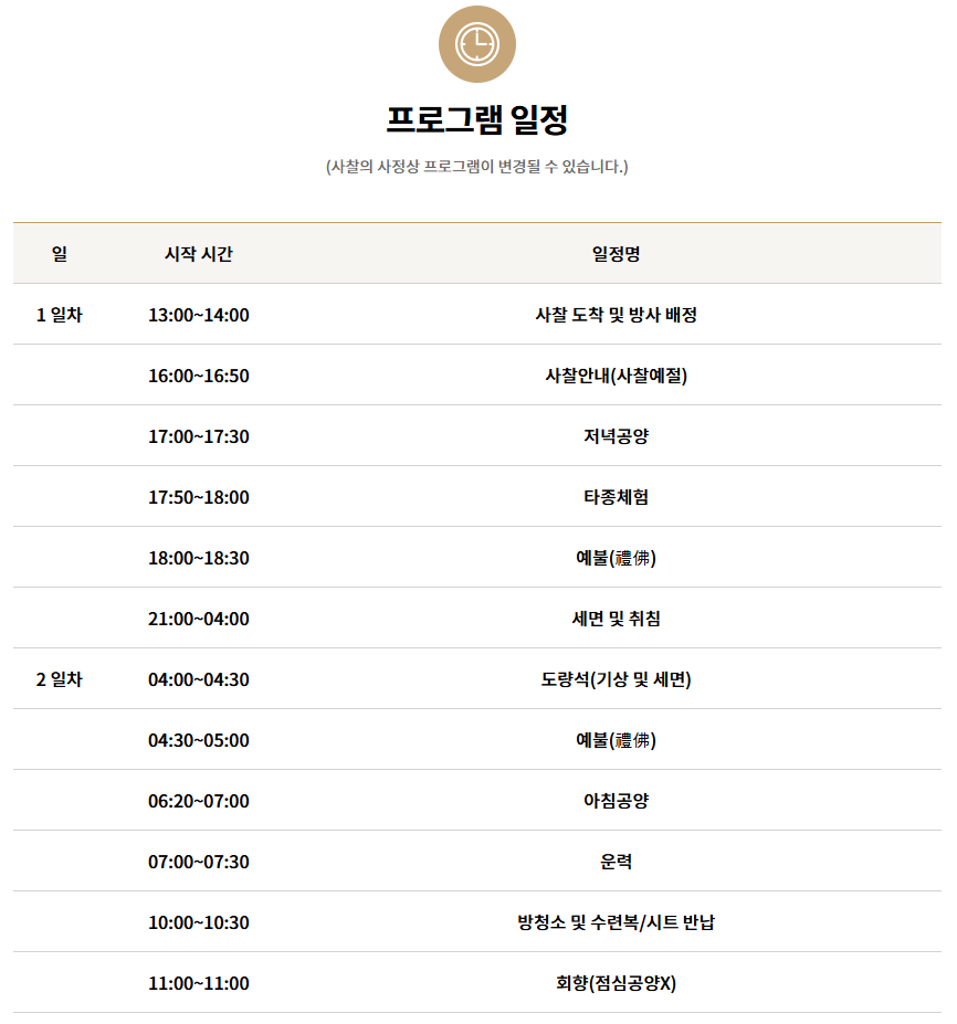 전등사 템플스테이